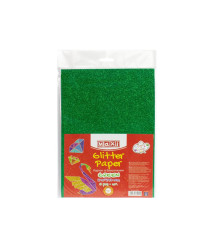 Carton cu sclipici 290gr/m2 A4, 5 buc, Verde